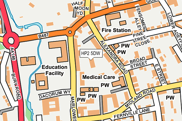 HP2 5DW map - OS OpenMap – Local (Ordnance Survey)