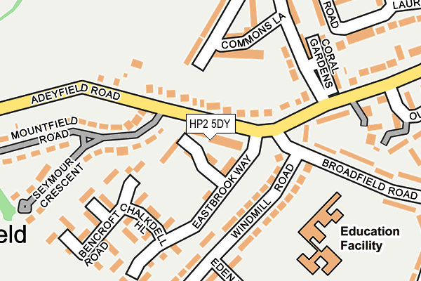 HP2 5DY map - OS OpenMap – Local (Ordnance Survey)