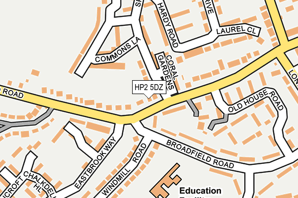 HP2 5DZ map - OS OpenMap – Local (Ordnance Survey)