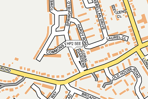 HP2 5EE map - OS OpenMap – Local (Ordnance Survey)