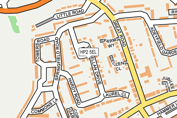 HP2 5EL map - OS OpenMap – Local (Ordnance Survey)