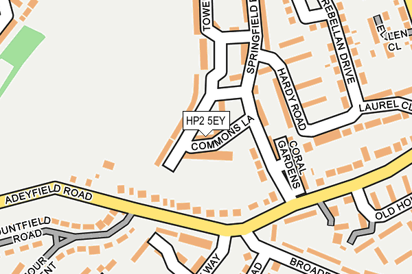 HP2 5EY map - OS OpenMap – Local (Ordnance Survey)