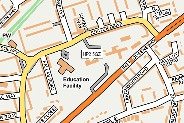 HP2 5GZ map - OS OpenMap – Local (Ordnance Survey)