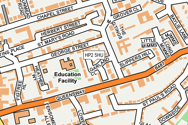 HP2 5HU map - OS OpenMap – Local (Ordnance Survey)