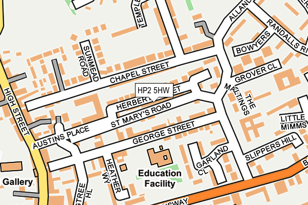 HP2 5HW map - OS OpenMap – Local (Ordnance Survey)
