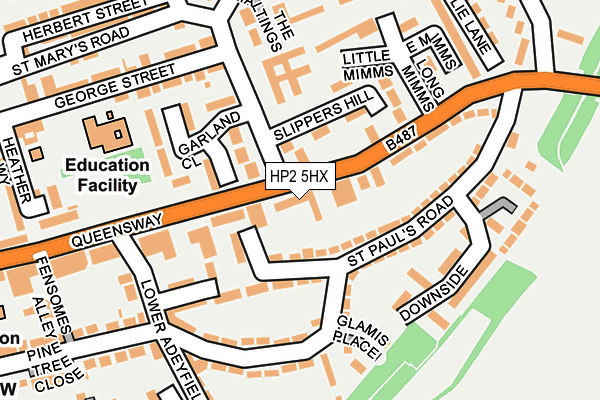 HP2 5HX map - OS OpenMap – Local (Ordnance Survey)