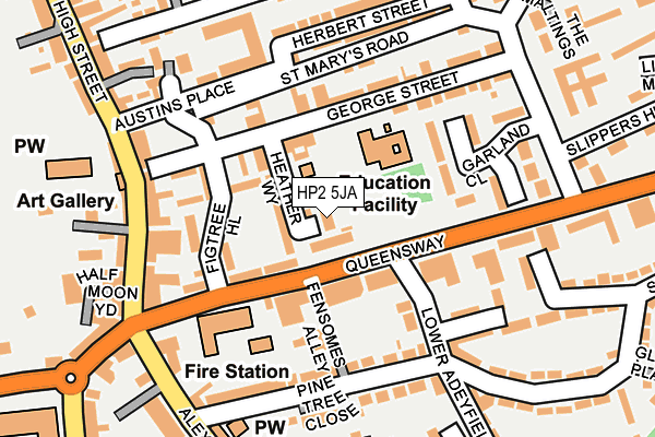 HP2 5JA map - OS OpenMap – Local (Ordnance Survey)