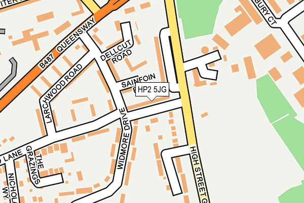 HP2 5JG map - OS OpenMap – Local (Ordnance Survey)