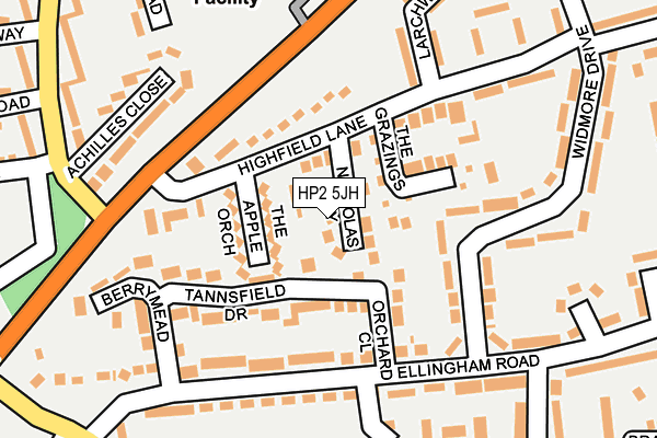 HP2 5JH map - OS OpenMap – Local (Ordnance Survey)