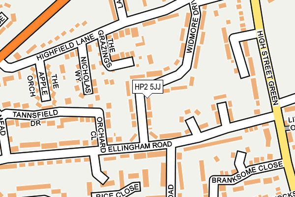 HP2 5JJ map - OS OpenMap – Local (Ordnance Survey)