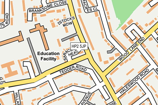 HP2 5JP map - OS OpenMap – Local (Ordnance Survey)