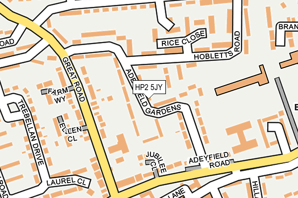 HP2 5JY map - OS OpenMap – Local (Ordnance Survey)