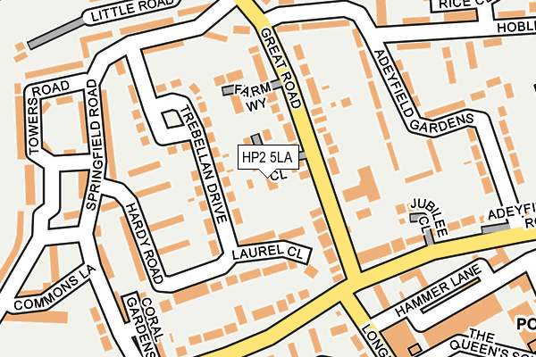 HP2 5LA map - OS OpenMap – Local (Ordnance Survey)
