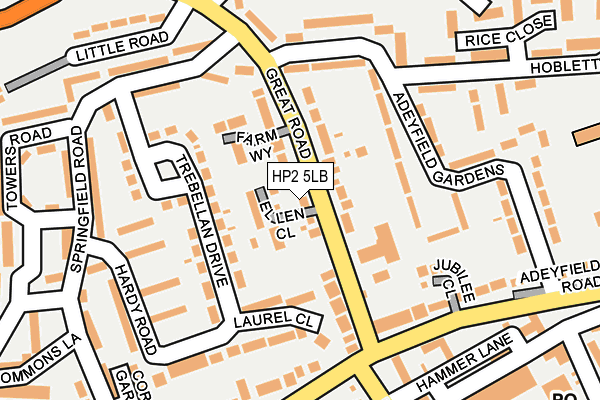 HP2 5LB map - OS OpenMap – Local (Ordnance Survey)