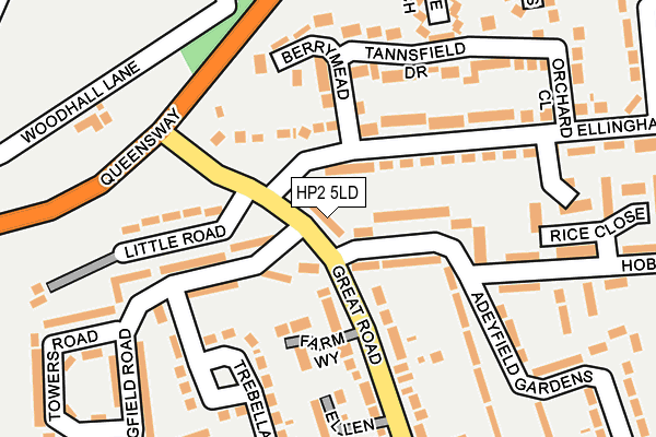 HP2 5LD map - OS OpenMap – Local (Ordnance Survey)