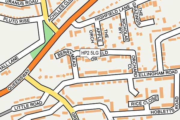 HP2 5LG map - OS OpenMap – Local (Ordnance Survey)