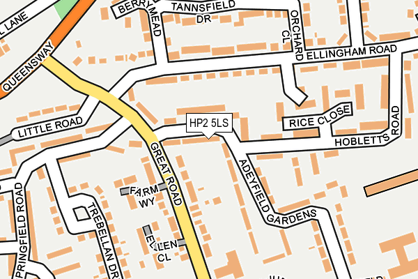 HP2 5LS map - OS OpenMap – Local (Ordnance Survey)