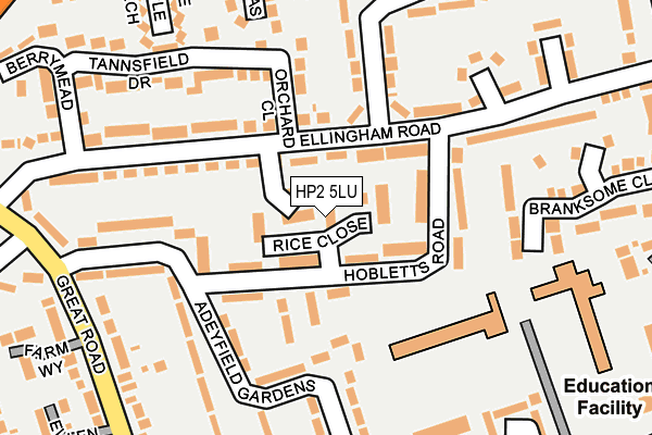 HP2 5LU map - OS OpenMap – Local (Ordnance Survey)