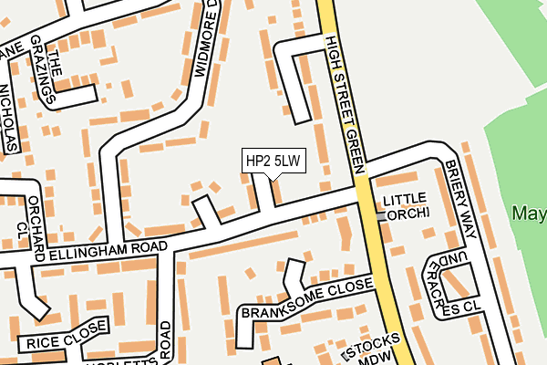 HP2 5LW map - OS OpenMap – Local (Ordnance Survey)