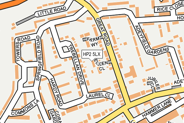 HP2 5LX map - OS OpenMap – Local (Ordnance Survey)