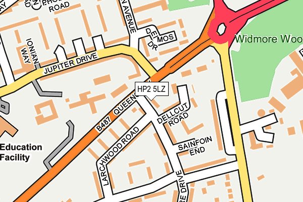 HP2 5LZ map - OS OpenMap – Local (Ordnance Survey)