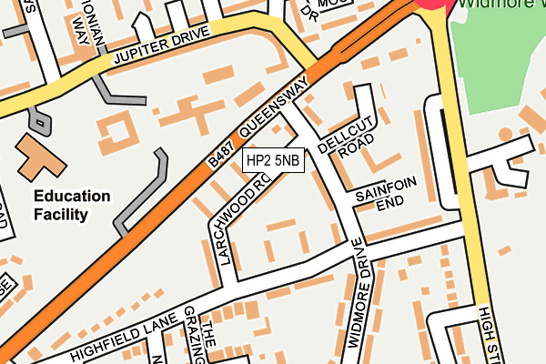 HP2 5NB map - OS OpenMap – Local (Ordnance Survey)