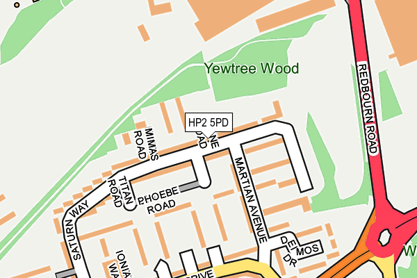 HP2 5PD map - OS OpenMap – Local (Ordnance Survey)