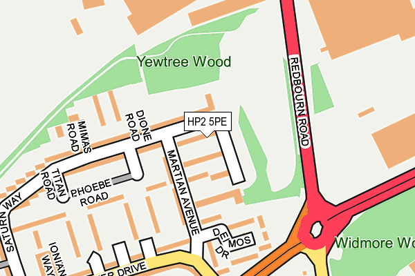 HP2 5PE map - OS OpenMap – Local (Ordnance Survey)