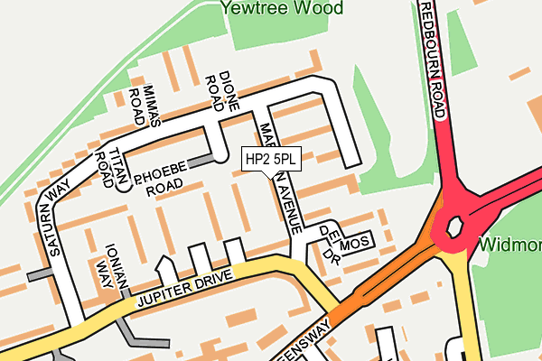 HP2 5PL map - OS OpenMap – Local (Ordnance Survey)