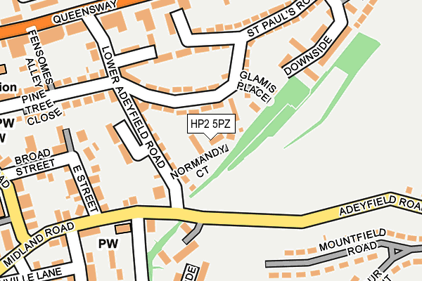 HP2 5PZ map - OS OpenMap – Local (Ordnance Survey)