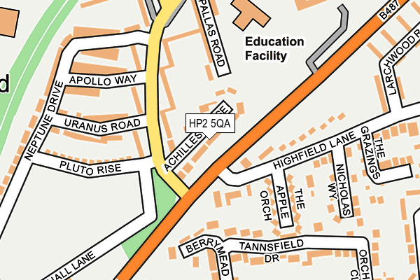 HP2 5QA map - OS OpenMap – Local (Ordnance Survey)