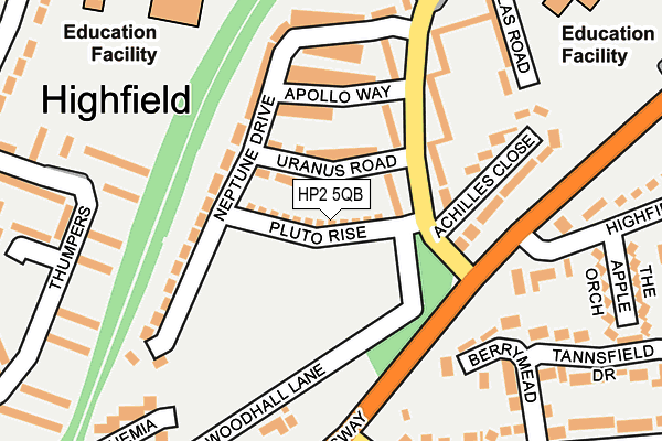 HP2 5QB map - OS OpenMap – Local (Ordnance Survey)