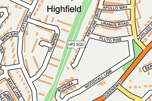 HP2 5QD map - OS OpenMap – Local (Ordnance Survey)