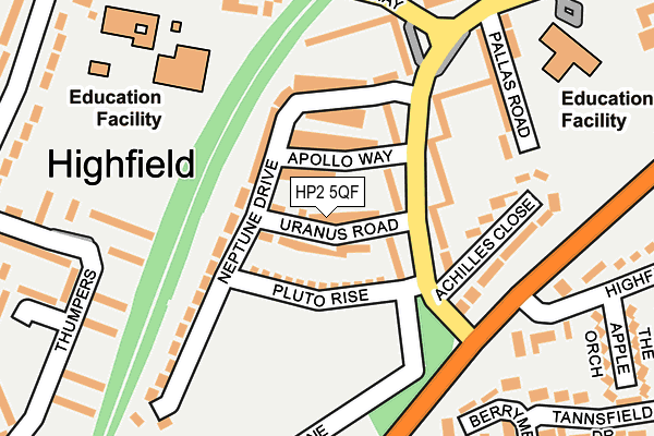 HP2 5QF map - OS OpenMap – Local (Ordnance Survey)