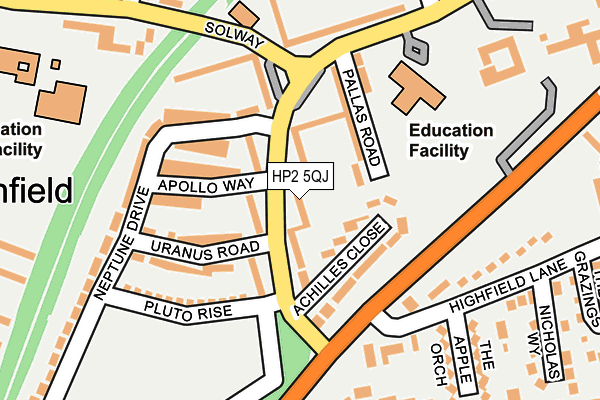 HP2 5QJ map - OS OpenMap – Local (Ordnance Survey)