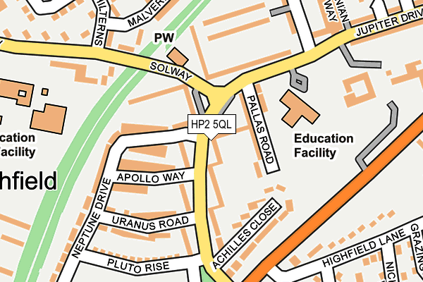 HP2 5QL map - OS OpenMap – Local (Ordnance Survey)