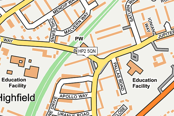 HP2 5QN map - OS OpenMap – Local (Ordnance Survey)