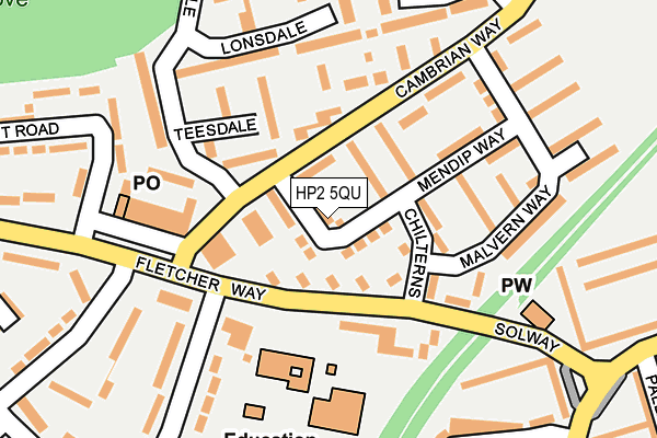 HP2 5QU map - OS OpenMap – Local (Ordnance Survey)