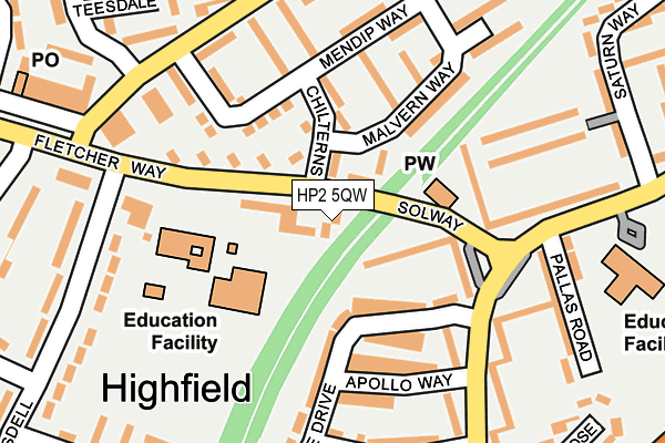 HP2 5QW map - OS OpenMap – Local (Ordnance Survey)