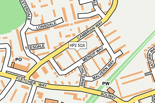 HP2 5QX map - OS OpenMap – Local (Ordnance Survey)