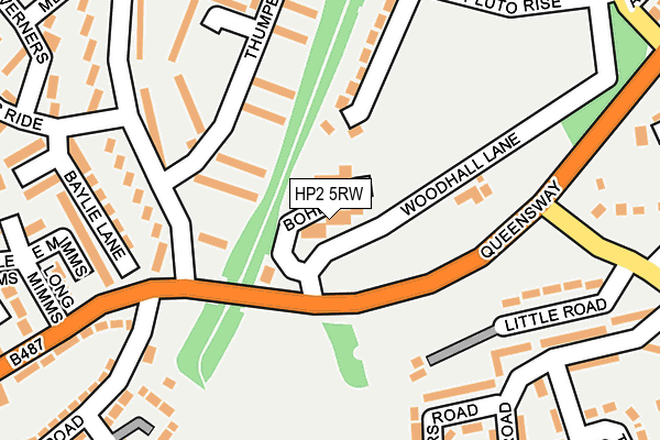 HP2 5RW map - OS OpenMap – Local (Ordnance Survey)