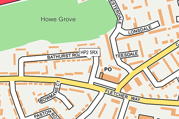 HP2 5RX map - OS OpenMap – Local (Ordnance Survey)