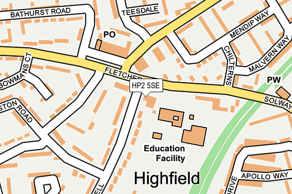 HP2 5SE map - OS OpenMap – Local (Ordnance Survey)