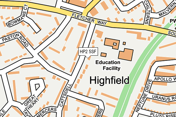 HP2 5SF map - OS OpenMap – Local (Ordnance Survey)