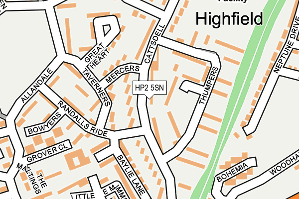 HP2 5SN map - OS OpenMap – Local (Ordnance Survey)