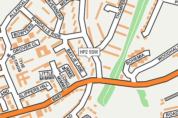 HP2 5SW map - OS OpenMap – Local (Ordnance Survey)