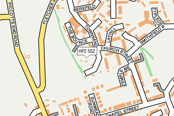 HP2 5SZ map - OS OpenMap – Local (Ordnance Survey)