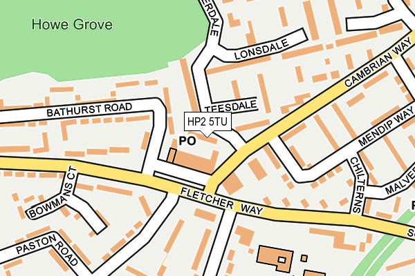 HP2 5TU map - OS OpenMap – Local (Ordnance Survey)