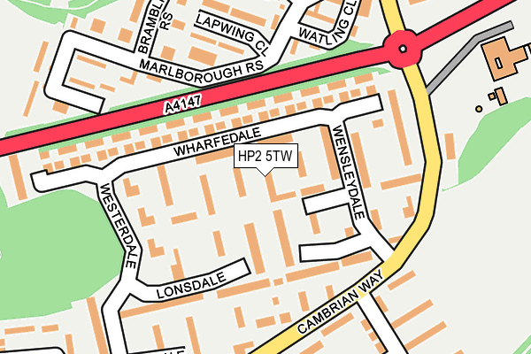 HP2 5TW map - OS OpenMap – Local (Ordnance Survey)