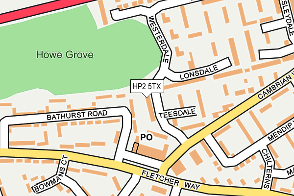 HP2 5TX map - OS OpenMap – Local (Ordnance Survey)